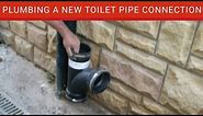 Plumbing a New Toilet WC Soil Pipe Connection into an Existing Cast Iron pipe Using Flexible T Join