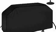 i COVER 36 inch Griddle Cover for Blackstone, 600D Heavy Duty Waterproof Canvas Flat Top Gas Grill Cover for Blackstone 36" Griddle Cooking Station 1554 1825 for Camp Chef 600 with Support Pole