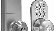 MiLocks TKK-02SN Tkk-Sn Digital Door Knob Lock with Electronic Keypad, Satin Nickel, Keypad, Keyless