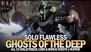 Solo Flawless Ghosts of the Deep Dungeon (Hunter / All 12 Collectibles & Bonus Chests) [Destiny 2]