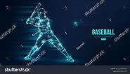 Abstract Silhouette Baseball Player On Blue Stock Vector (Royalty Free) 2150064977 | Shutterstock