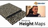 3 Most Popular Methods of using Height, Displacement or Bump Maps | Blender 2.8