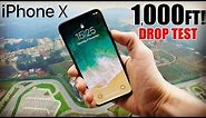 iPhone X Drop Test - 1000 FEET!! | Did it survive? | in 4K!