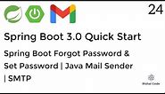 Spring Boot Forgot Password & Set Password | Java Mail Sender | SMTP