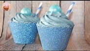 Blue Cupcakes | Blue Buttercream Frosting and Cupcake Decorating