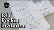 How to make your own modern pocket folio wedding invitations | DIY invitation