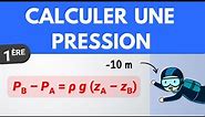 Statique des fluides : calculer une pression | 1ère | Physique Chimie
