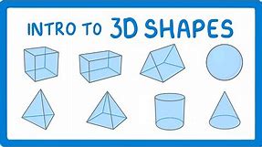 GCSE Maths - The Eight 3D Shapes You Need to Know & What Vertices, Edges & Faces are #109