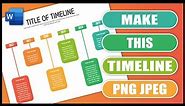 Create This Timeline in Word and Convert into an IMAGE | EASY TUTORIAL