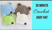 30 Minute Crochet Baby Hat (Squishiest!)