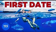 THE WORLD’S MOST DARING TINDER DATE (Cage-less Shark Diving)