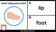 Body Parts Game For Kids | Games4esl