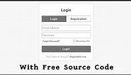Create a Login Registration and Forgot Password Form in HTML CSS & JavaScript with Source Code
