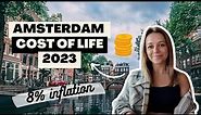 COST OF LIVING IN AMSTERDAM IN 2023 💰 How much I spend as an expat - rent, food, gym, insurance