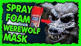 Spray Foam Werewolf Mask DIY Mask From Home Depot