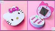 DIY Hello Kitty Phone Notepad/ How to make paper Folding Phone - School Supplies /Stationery
