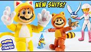 Super Mario Movie Action Figures Wave 2 Cat Tanooki Kamek & Peach are Here to Show their Suits!