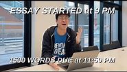 WRITING a 1500 WORD ESSAY in 3 HOURS | how to write a PAPER in ONE NIGHT *study vlog + essay crisis*
