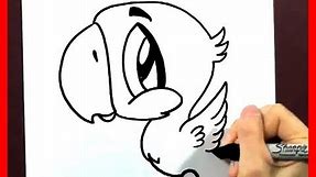 How to Draw a Cartoon Parrot - Inspired by Blu from Rio - Fun2draw drawing channel