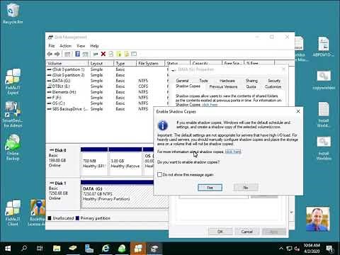 Enable Shadow Copies / Previous Versions Server 2019 - Protect Your Files