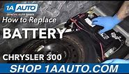 How to Replace Dead Battery 05-10 Chrysler 300