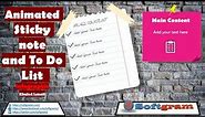 42.How to Create Animated Sticky note and Action to do list Infographic
