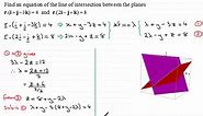 Intersection of two planes : ExamSolutions Maths Revision