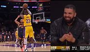 LeBron James hit a logo three over Steph Curry and Drake is impressed👀 GSW vs Lakers