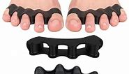 Silicone Toe Separators - Toe Spacers for Correct Toe Alignment, Bunion and Hammer toe Straighteners, Plantar Fasciitis - Improve Functional Athletic Mobility - Pain Relief