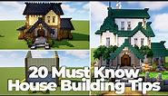 Minecraft | 20 Must Know Tips For Building Unique House Designs