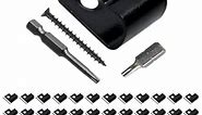 48-Pack Black Stainless Steel Start Clips, Deck Start Clips, Concealed Fasteners and Deck Start Clips with Deck Screws, for 400 Sqm,with Two Drill bits