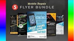 Professional Flyer Templates: Mobile Repair Service Flyer Bundle