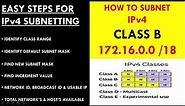 Class B Subnetting | Easy Method | How to find Subnet mask, Network id, Broadcast ID & Host ID