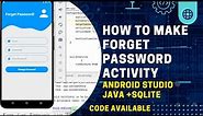Design and Develop forget Password in android using SQlite