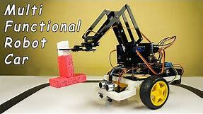 How to make a DIY Multi-functional robot car using Arduino | Step by step