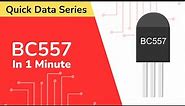 BC557 Transistor Datasheet | Quick Data Series | CN:08| PINOUT| Features| Equivalent| Applications