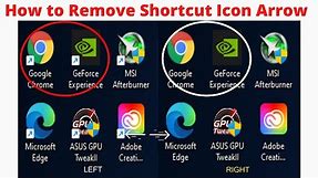 How to remove shortcut arrow from desktop icons in Windows 10, 11