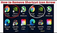 How to remove shortcut arrow from desktop icons in Windows 10, 11