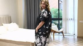FEREMO Plus Size Nightgowns Womens House Dress With Pockets Short Sleeve Moomoo Nightgown Lounge Dresses for Women 1X-4X