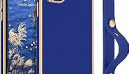 VENINGO iPhone 11 Case, Phone Cases for iPhone 11, Slim Fit Soft TPU with Adjustable Wristband Kickstand Scratch Resistant Shockproof Protective Cover for Apple iPhone 11 6.1 Inch 2019, Deep Blue