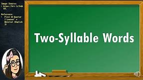 English 3 (Two-Syllable Words)
