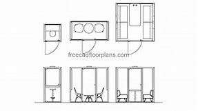 Office Phone Booths - Free CAD Drawings