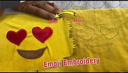 Threaded smiles exploring emoji inspired embroidery