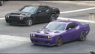 Dodge Demon vs Redeye Hellcat - drag racing of modern muscle cars