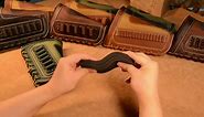 Adjustable Leather Gun Sling with Ammo Holder for 12 Gauge Shotgun Shell Holder, Black