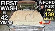 First Wash in 42 Years! Ford F-250 Only 139 Original Miles. Barn Find. Insane Story