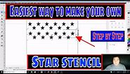 How to make Fifty Stars Stencil for your wood American flag.