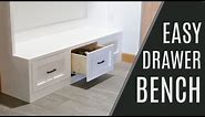 DIY: Easiest 2x4 Drawer Bench
