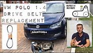 VW Polo 1.4 Drive Belt Replacement, how to change serpentine belt