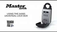 Operating the Master Lock 5420D Universal Lock Box